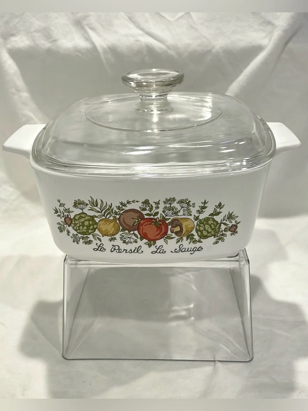 Vintage Corningware “Spice of Life” 1.5 Qt Lidded Baking Casserole Dish | EUC